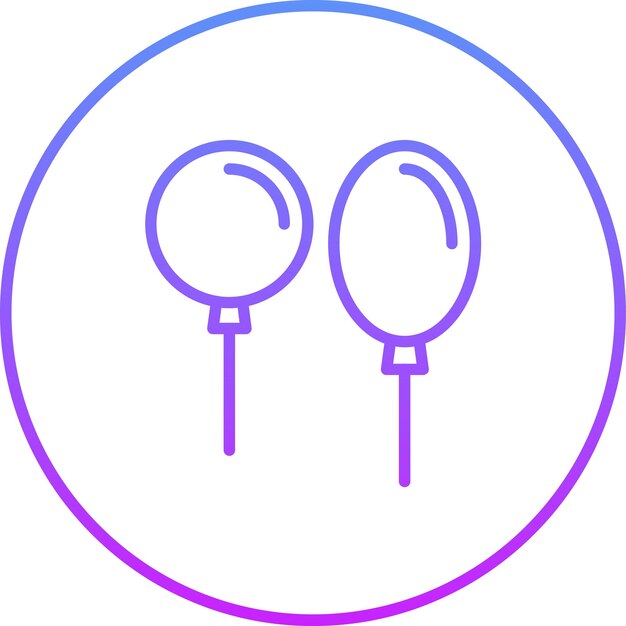 Ilustración del icono vectorial del globo del conjunto de iconos del bebé