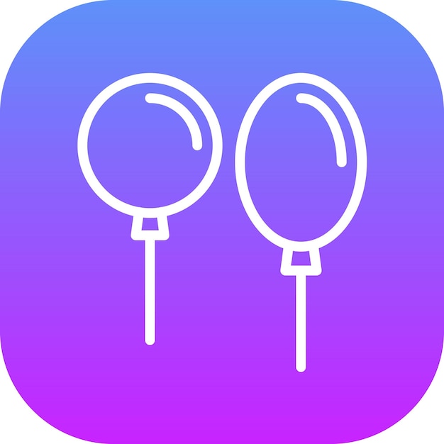 Ilustración del icono vectorial del globo del conjunto de iconos del bebé