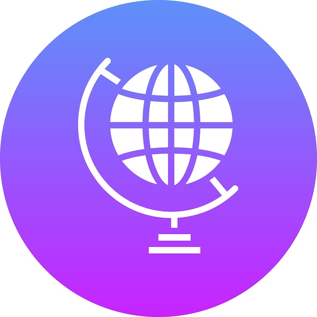 Ilustración del icono vectorial del globo del conjunto de iconos de educación