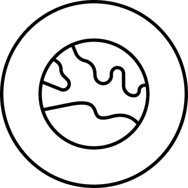 Ilustración del icono vectorial del globo del conjunto de iconos de Investigación y Ciencia