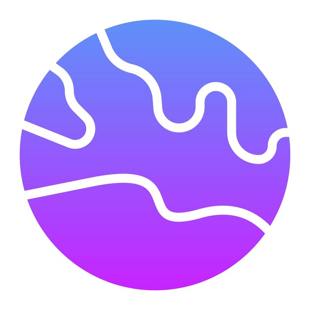 Ilustración del icono vectorial del globo del conjunto de iconos de Investigación y Ciencia
