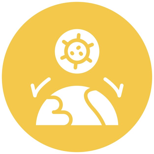 Ilustración del icono vectorial del globo contagioso del conjunto de iconos de enfermedades infecciosas