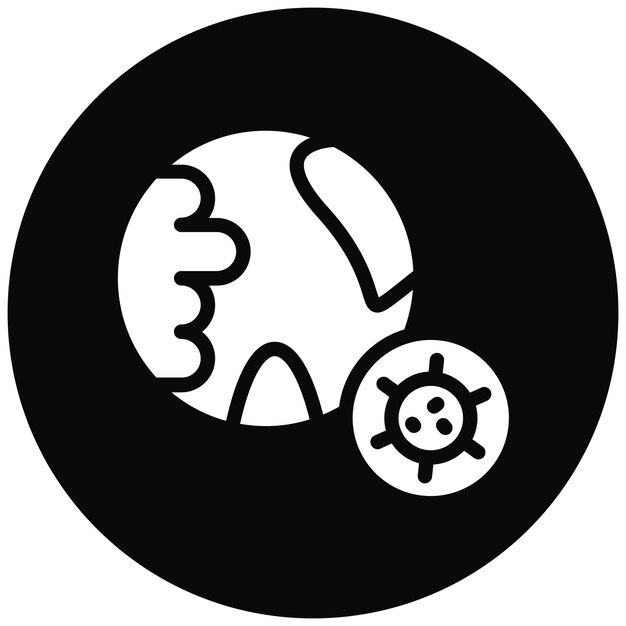Ilustración del icono vectorial del globo pandémico del conjunto de iconos de enfermedades infecciosas