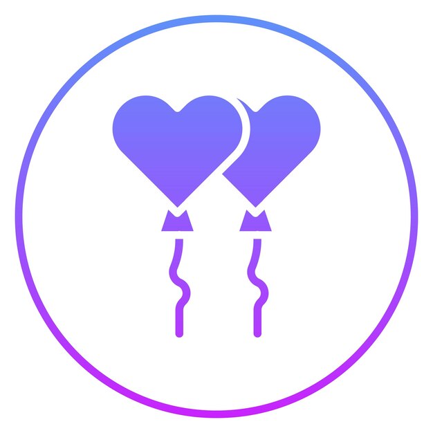 Ilustración del icono vectorial de globos del conjunto de iconos de entretenimiento