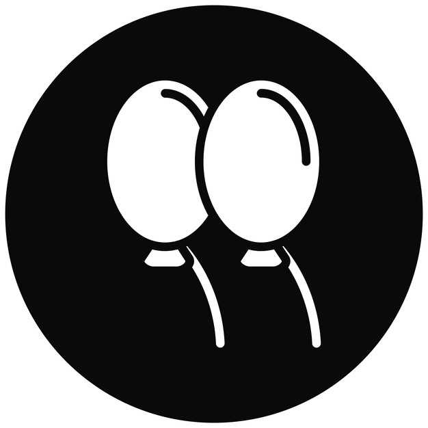 Ilustración del icono vectorial de globos del conjunto de iconos de Fiestas y Celebraciones