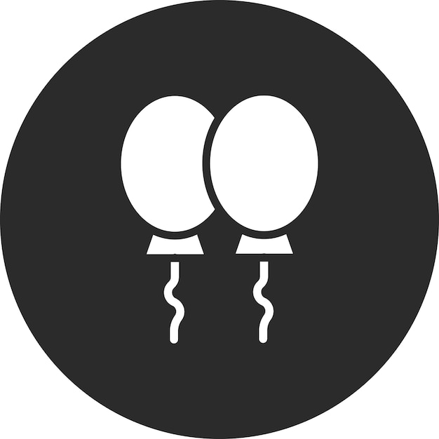Ilustración del icono vectorial de globos del conjunto de iconos del jardín de infantes