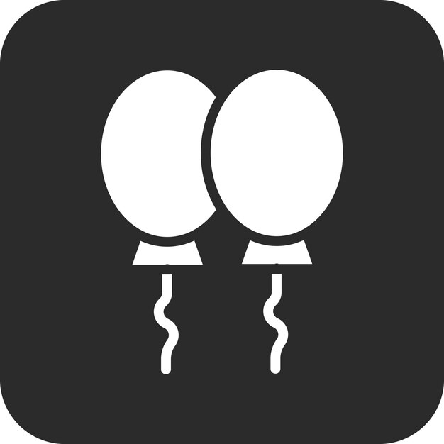 Ilustración del icono vectorial de globos del conjunto de iconos del jardín de infantes