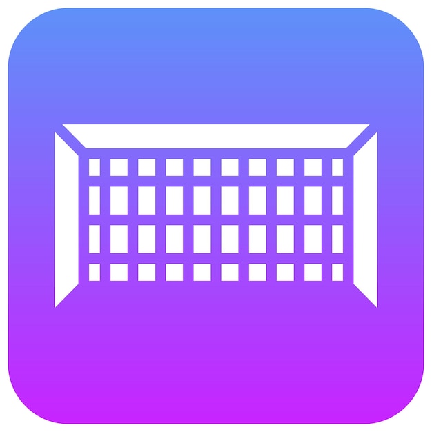 Ilustración del icono vectorial de Goal Post del conjunto de iconos de fútbol