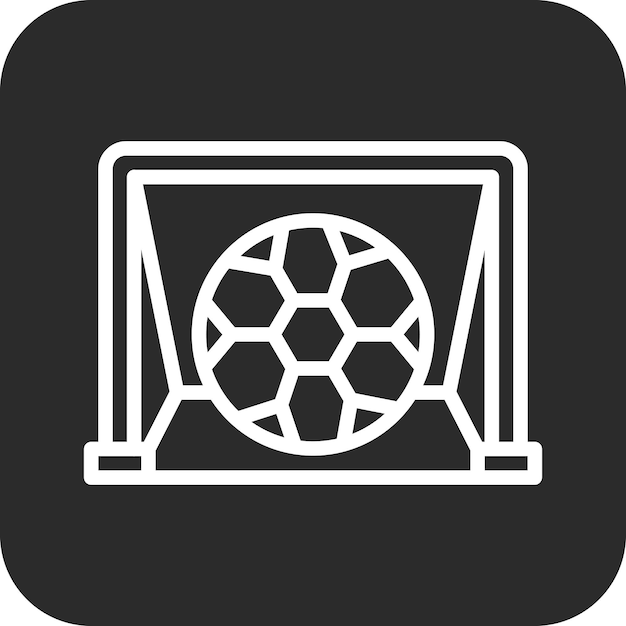 Ilustración del icono vectorial de goles de fútbol del conjunto de iconos deportivos