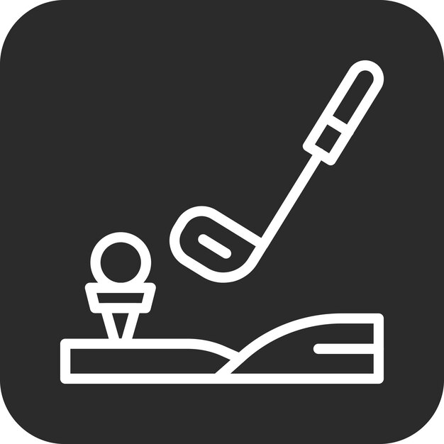 Ilustración del icono vectorial de golf del conjunto de iconos deportivos