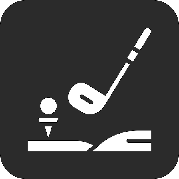 Ilustración del icono vectorial de golf del conjunto de iconos deportivos
