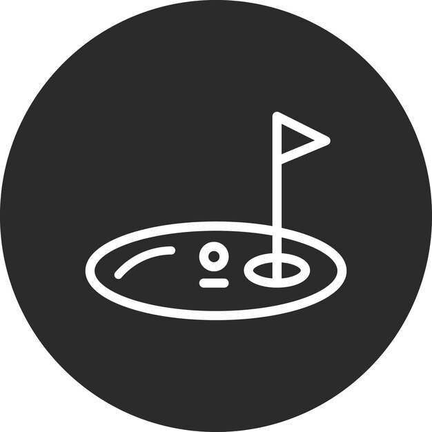 Ilustración del icono vectorial de golf del conjunto de iconos de servicios hoteleros