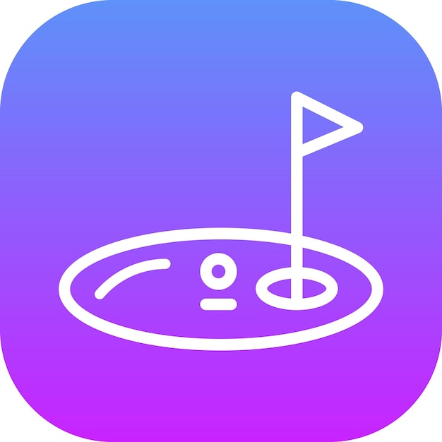 Ilustración del icono vectorial de golf del conjunto de iconos de servicios hoteleros