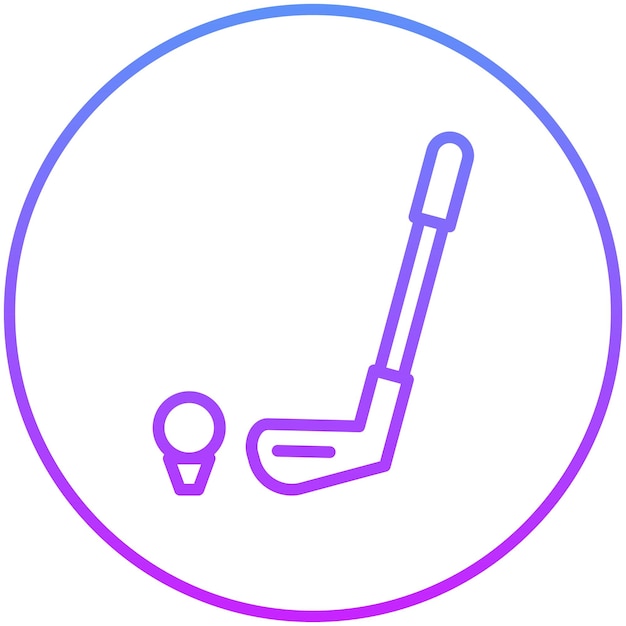 Ilustración del icono vectorial de golf del icono de las Olimpiadas