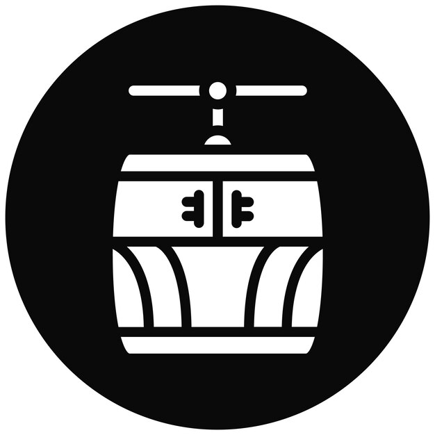 Ilustración del icono vectorial de la góndola del conjunto de iconos de Italia