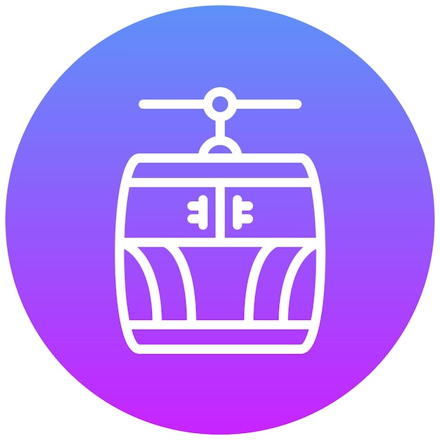 Ilustración del icono vectorial de la góndola del conjunto de iconos de Italia