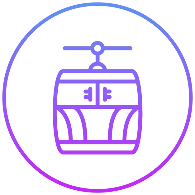 Ilustración del icono vectorial de la góndola del conjunto de iconos de Italia