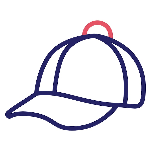 Ilustración del icono vectorial de la gorra del conjunto de iconos de ropa