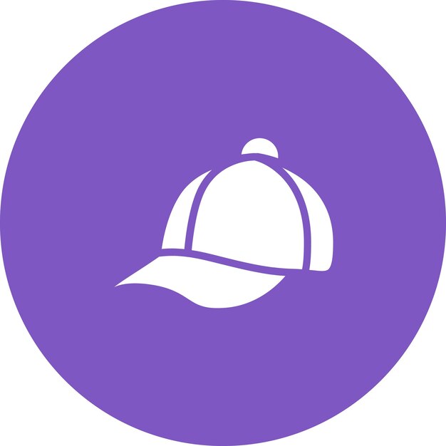 Ilustración del icono vectorial de la gorra del conjunto de iconos de ropa