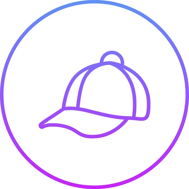 Ilustración del icono vectorial de la gorra del conjunto de iconos de ropa