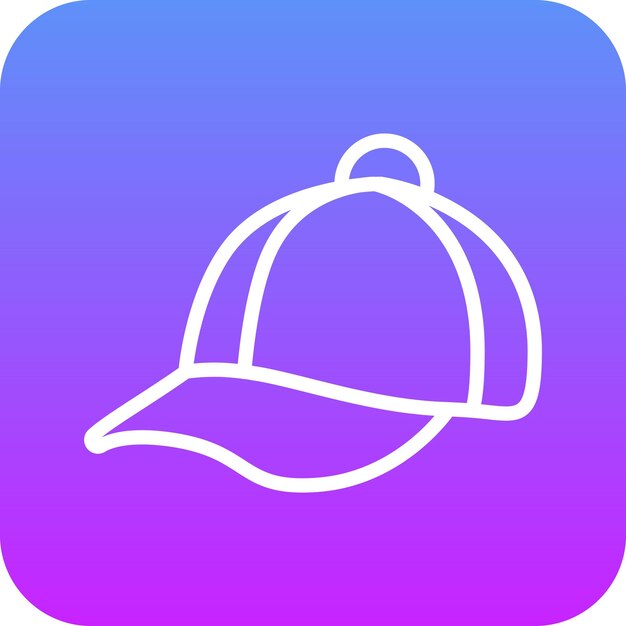 Ilustración del icono vectorial de la gorra del conjunto de iconos de ropa