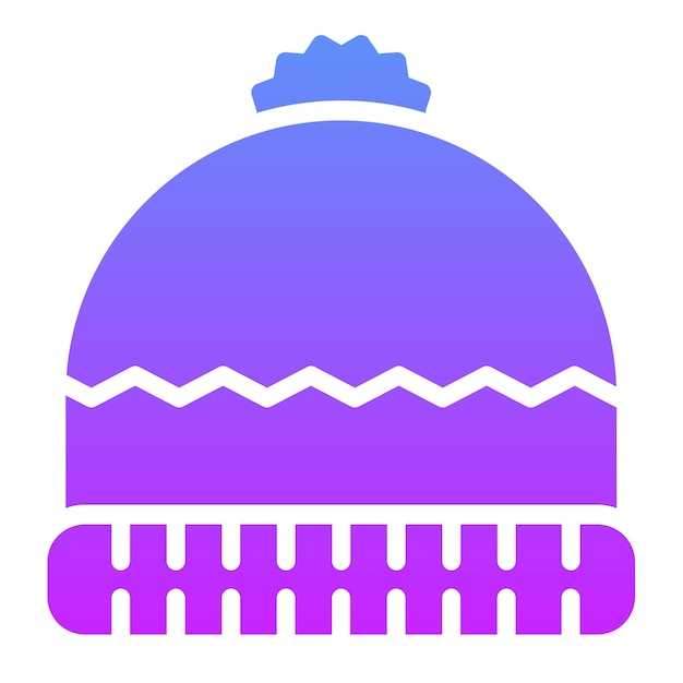 Ilustración del icono vectorial de la gorra de invierno del conjunto de iconos de ropa