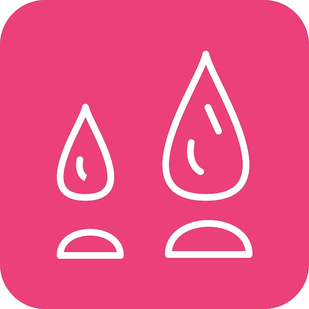 Ilustración del icono vectorial de gotas de agua del conjunto de iconos de Ecología