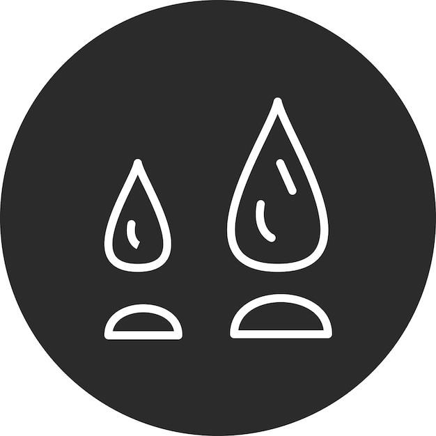 Ilustración del icono vectorial de gotas de agua del conjunto de iconos de Ecología