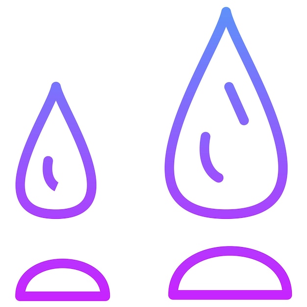 Ilustración del icono vectorial de gotas de agua del conjunto de iconos de Ecología