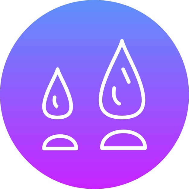 Ilustración del icono vectorial de gotas de agua del conjunto de iconos de Ecología
