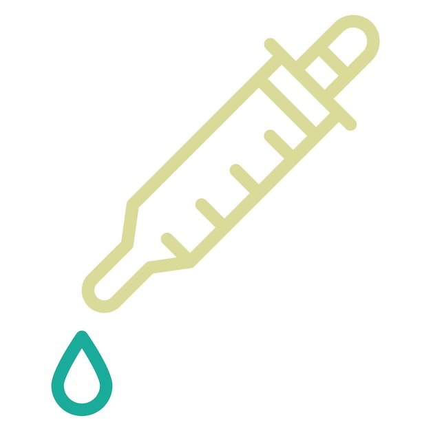Ilustración del icono vectorial de goteo del conjunto de iconos de química