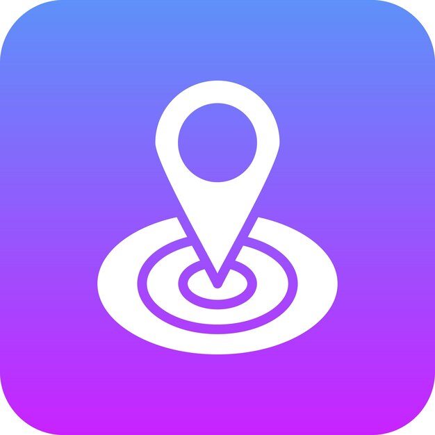Ilustración del icono vectorial de GPS del conjunto de iconos de comunicaciones