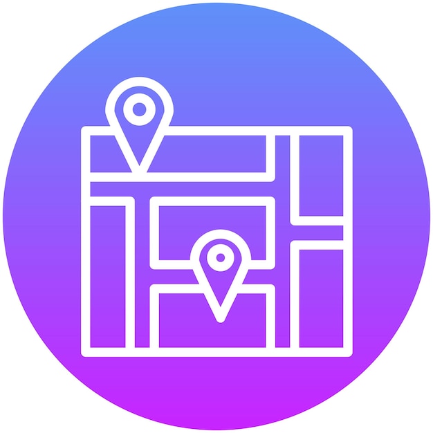 Ilustración del icono vectorial GPS del conjunto de iconos de vacaciones y turismo