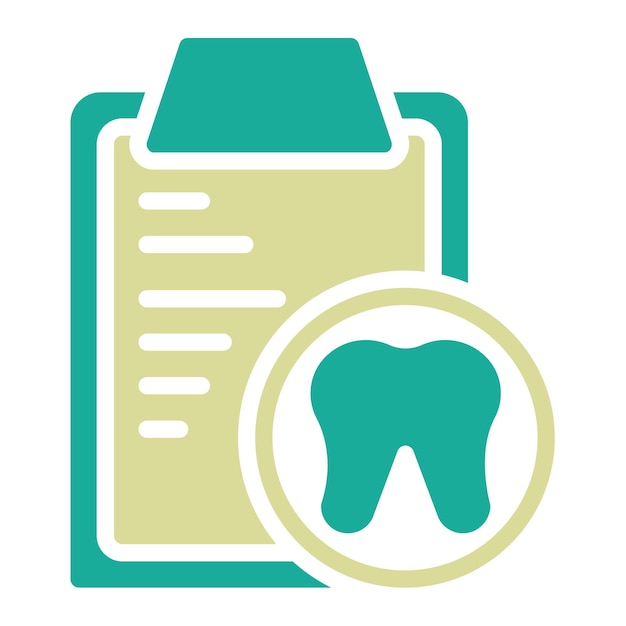 Ilustración del icono vectorial de grabación del conjunto de iconos de cuidado dental