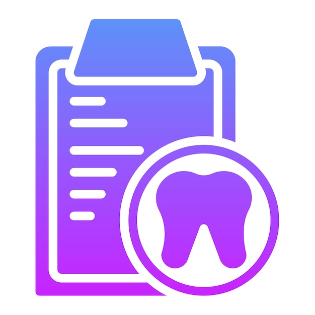 Ilustración del icono vectorial de grabación del conjunto de iconos de cuidado dental