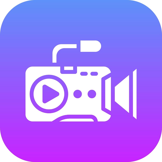 Ilustración de icono vectorial de grabación de video del conjunto de iconos de trabajo desde el hogar