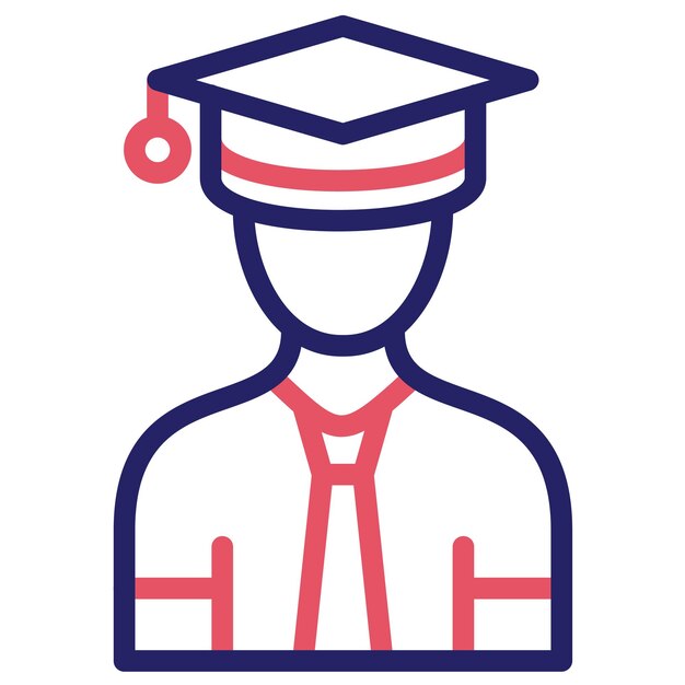 Ilustración de icono vectorial graduado del conjunto de iconos de De vuelta a la escuela
