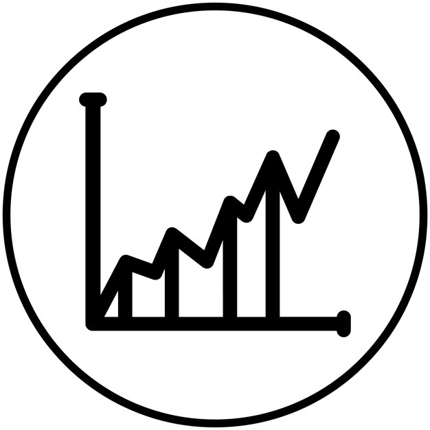 Ilustración del icono vectorial del gráfico del conjunto de iconos de marketing web