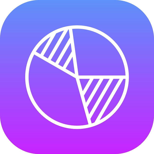 Ilustración del icono vectorial del gráfico de pie del conjunto de iconos de infografías