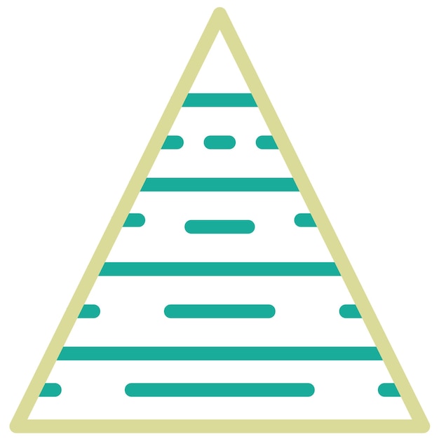 Ilustración del icono vectorial del gráfico piramidal del conjunto de iconos de infografías