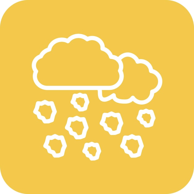 Ilustración del icono vectorial de granizo del conjunto de iconos de desastres naturales