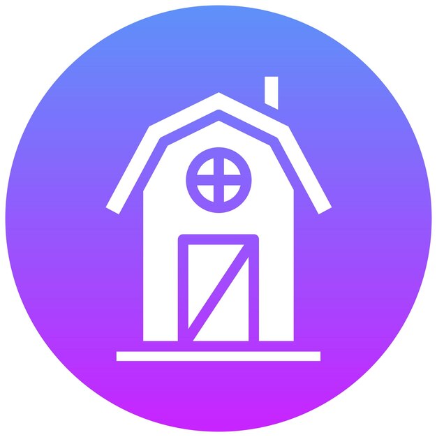 Ilustración del icono vectorial de la granja del conjunto de iconos de Festa Junina