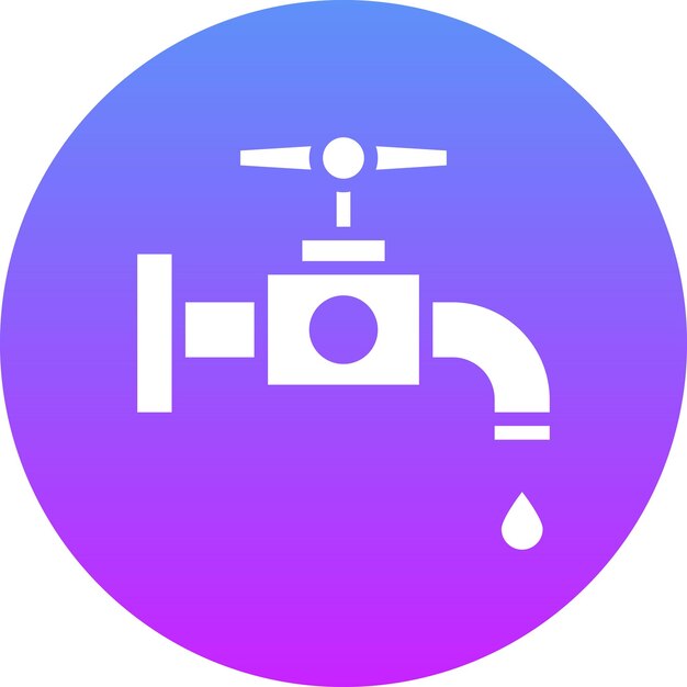 Ilustración del icono vectorial del grifo del conjunto de iconos de bomberos