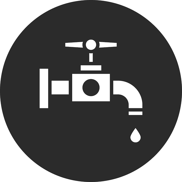 Ilustración del icono vectorial del grifo del conjunto de iconos de bomberos