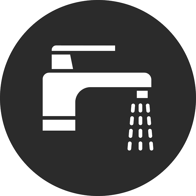 Ilustración del icono vectorial del grifo del conjunto de iconos de herramientas de construcción