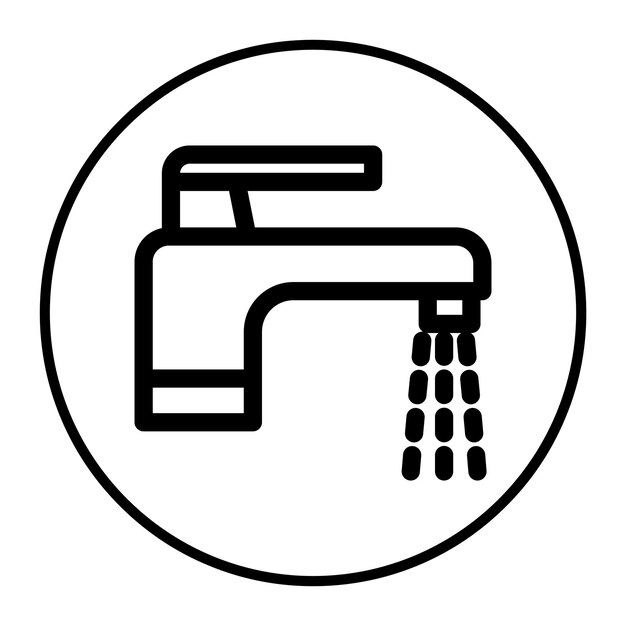 Ilustración del icono vectorial del grifo del conjunto de iconos de herramientas de construcción