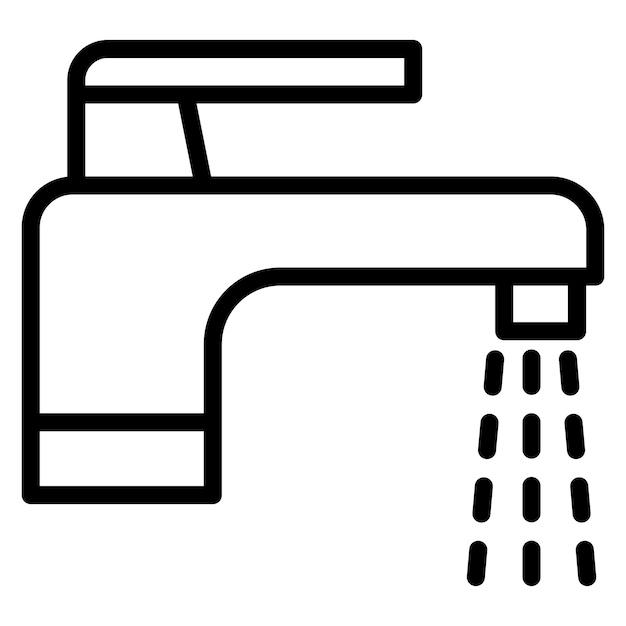 Ilustración del icono vectorial del grifo del conjunto de iconos de herramientas de construcción