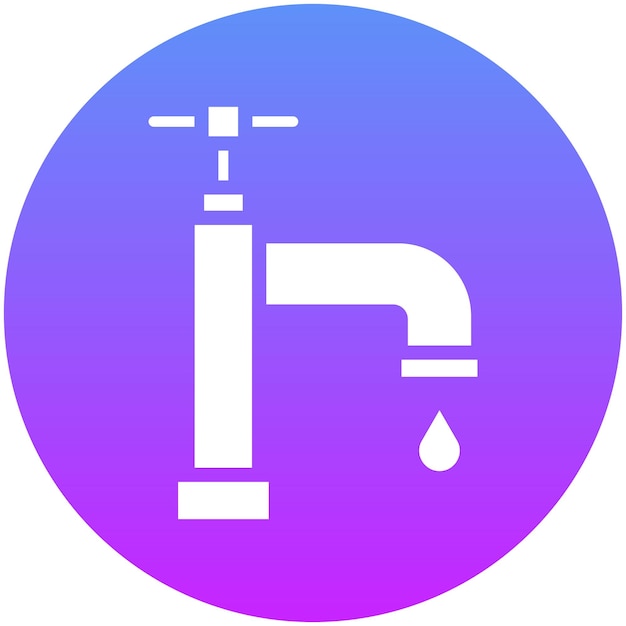 Ilustración del icono vectorial del grifo del conjunto de iconos de mejoras para el hogar