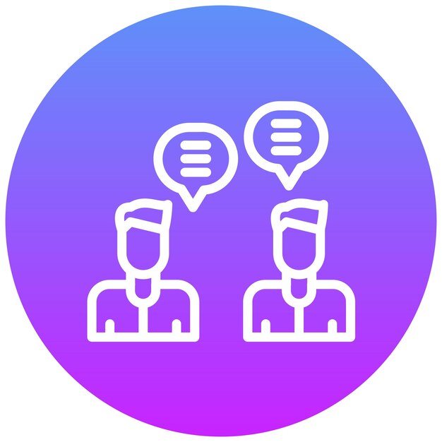 Ilustración del icono vectorial del grupo de chat del icono de la amistad