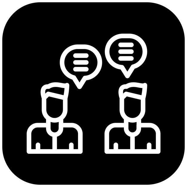 Ilustración del icono vectorial del grupo de chat del icono de la amistad